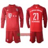 Oficiální Fotbalový Dres s Dlouhý Rukáv FC Bayern Mnichov Lucas Hernandez 21 Domácí 2021-22 pro Děti